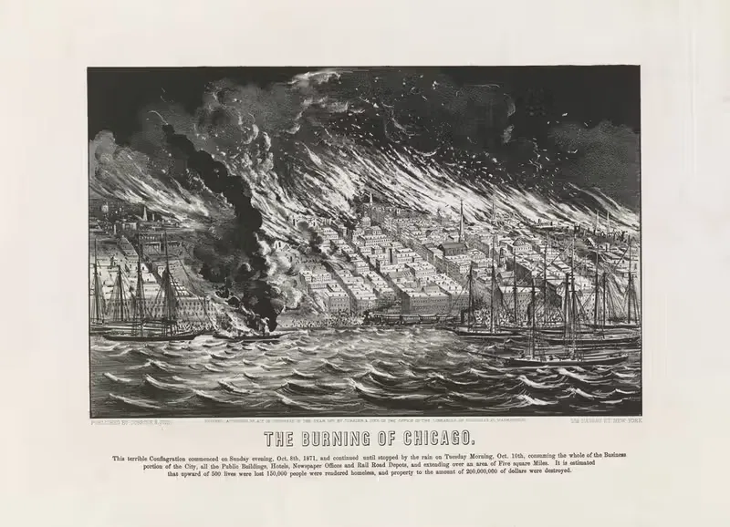 The burning of Chicago — Currier & Ives.