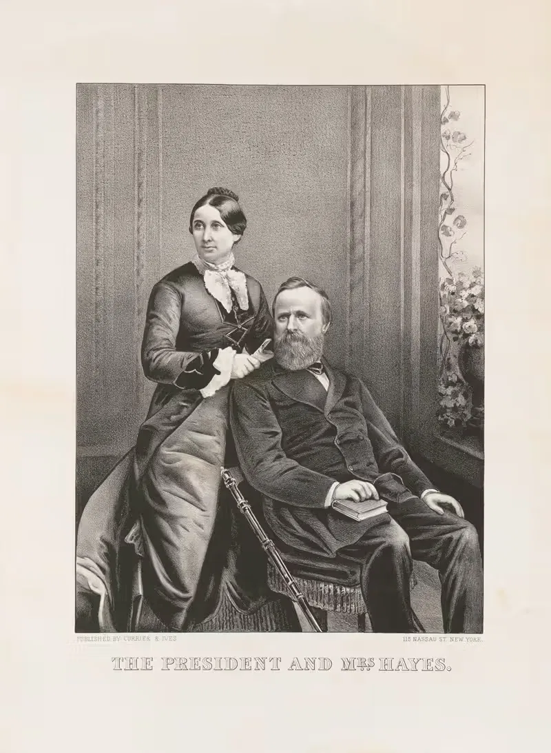 The President and Mrs. Hayes — Currier & Ives.