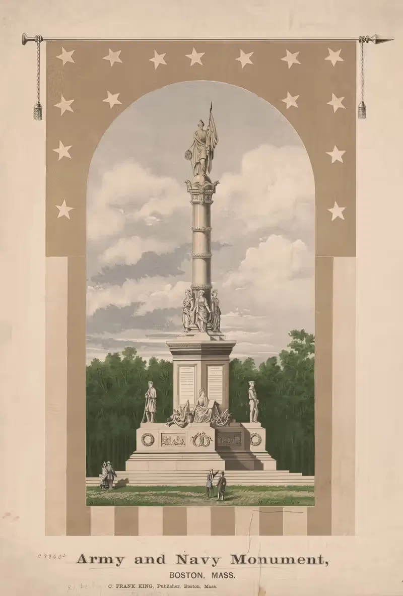 Памятник армии и флота, Бостон, Массачусетс by Доминик Драммонд, 1872 — digital art print download