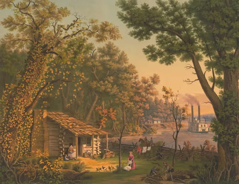 Первое блокхаус поселенца by Е. Захсе и Ко, 1870 — digital art print download