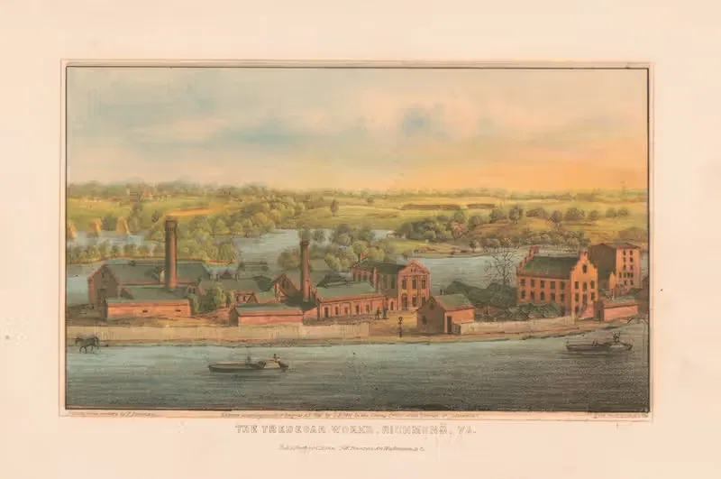Заводы Тредегара, Ричмонд, Вирджиния by Е. Захсе и Ко, 1865 — digital art print download