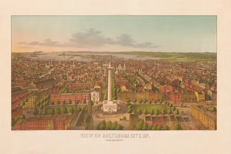 View of Baltimore City, Md., looking South — E. Sachse & Co.