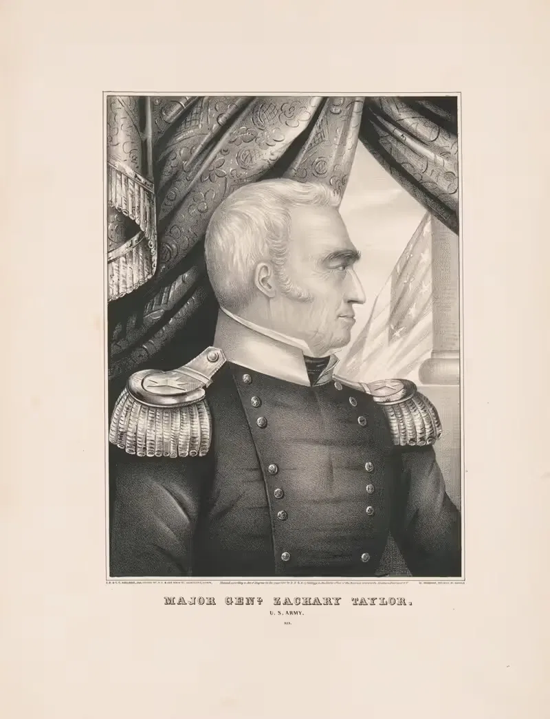 Генерал-майор Закари Тейлор by Е. Б. и Е. С. Келлог, 1847 — digital art print download