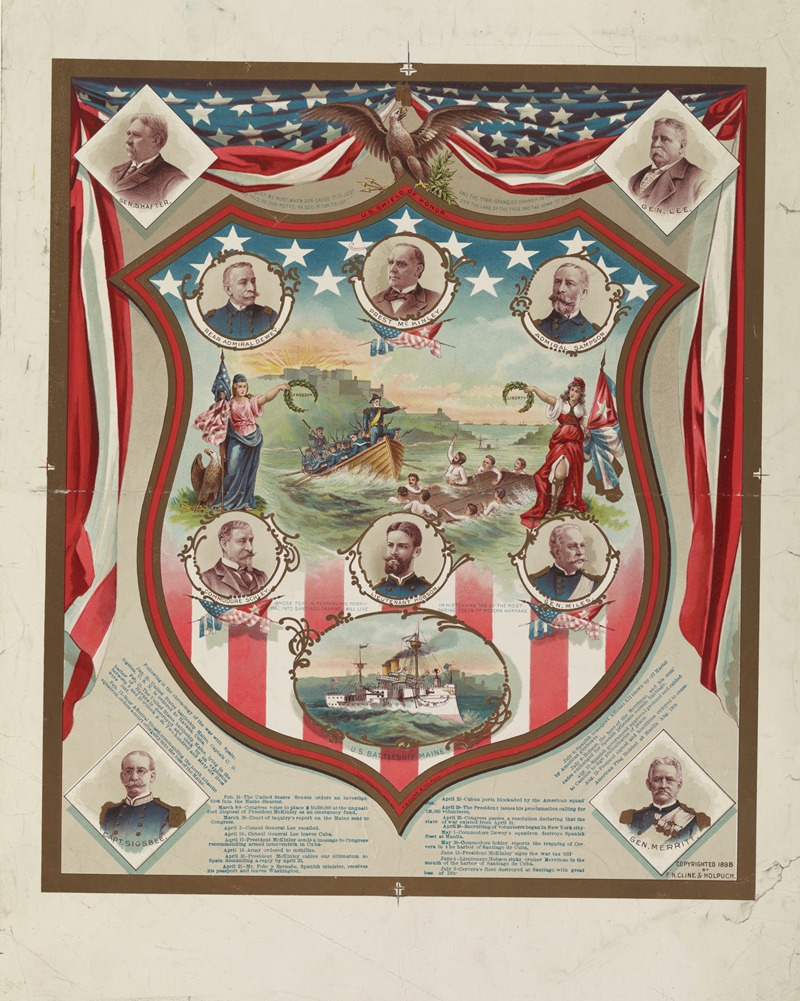 U.S. Shield of Honor by F.N. Cline & Holpuch — digital art print download