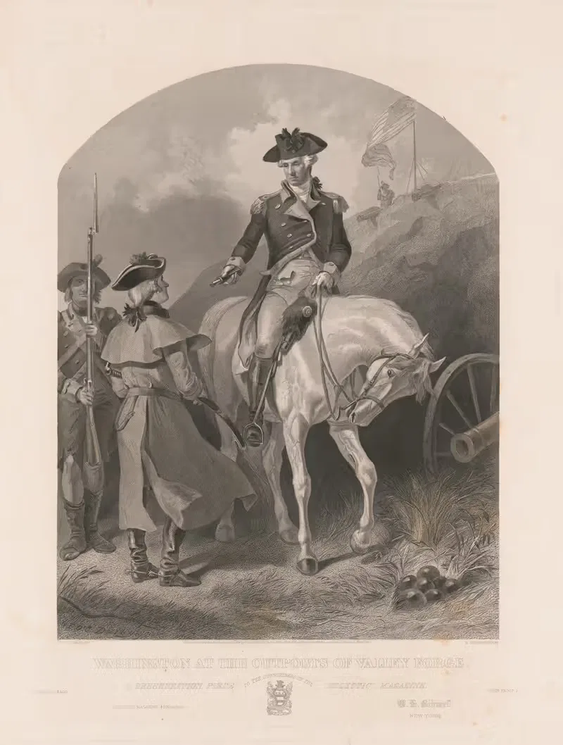 Washington at the outposts of Valley Forge — Felix Octavius Carr Darley