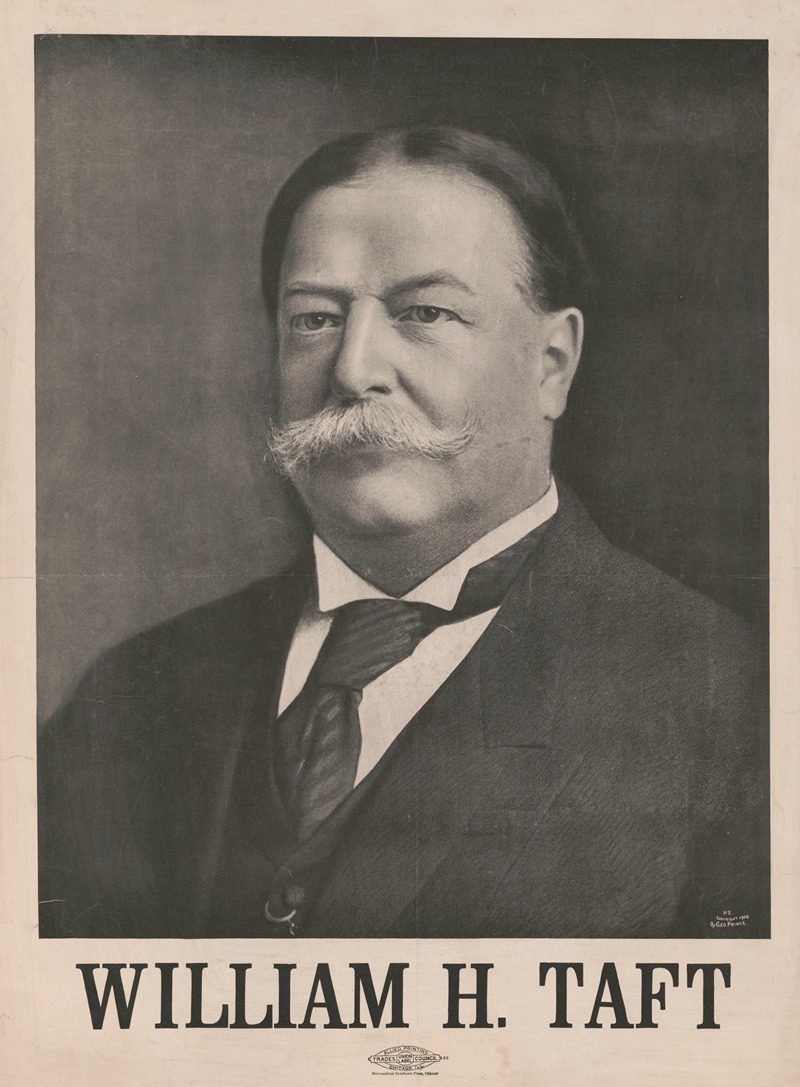 William H. Taft republican nominee 1908 by George Prince, 1908 — digital art print download