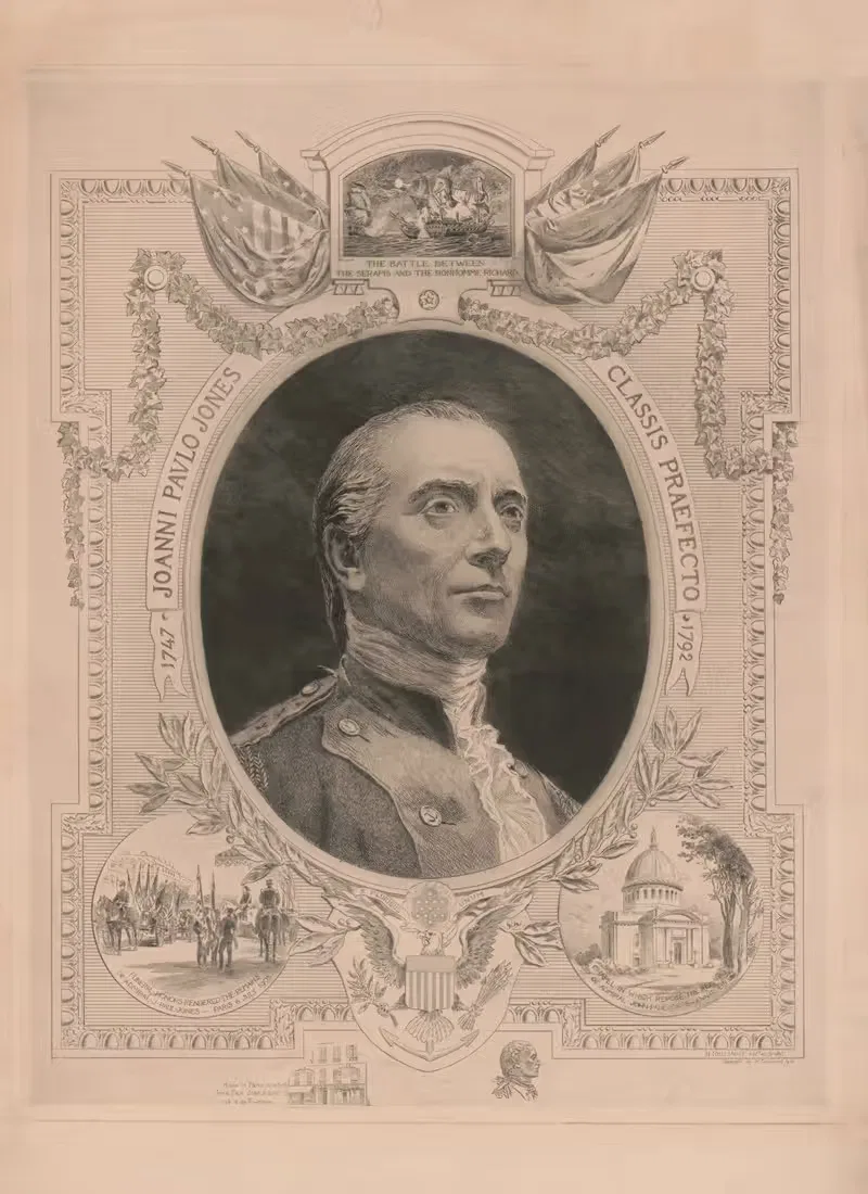 Джон Пол Джонс, классис префект 1747-1792 by Х. Туссен, 1906 — digital art print download
