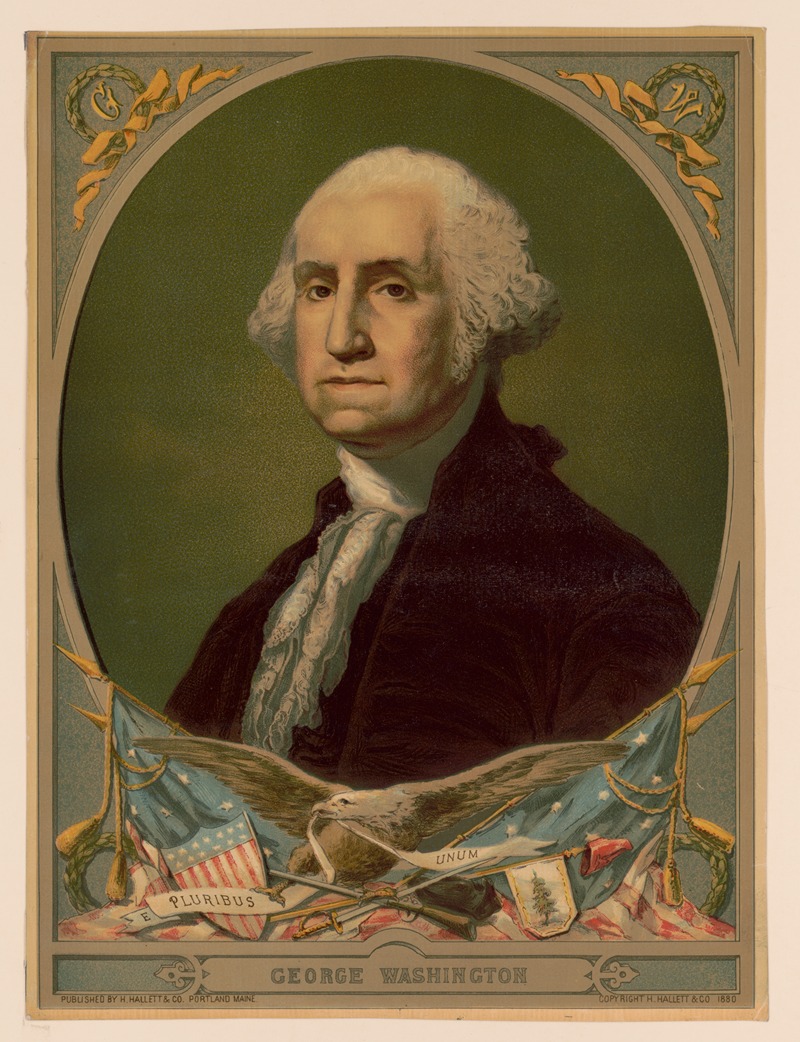 George Washington. E pluribus unum by Hallett & Co., 1880 — digital art print download