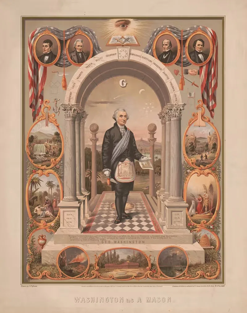 Вашингтон как масон by Джеймс Фуллер Куин, 1867 — digital art print download