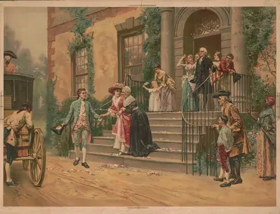 Уход невесты из поместья Вашингтона by Жан Леон Жером Феррис, 1894 — digital art print download