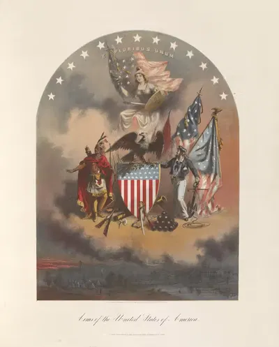 Герб Соединенных Штатов Америки by Джозеф Е. Бейкер, 1864 — digital art print download