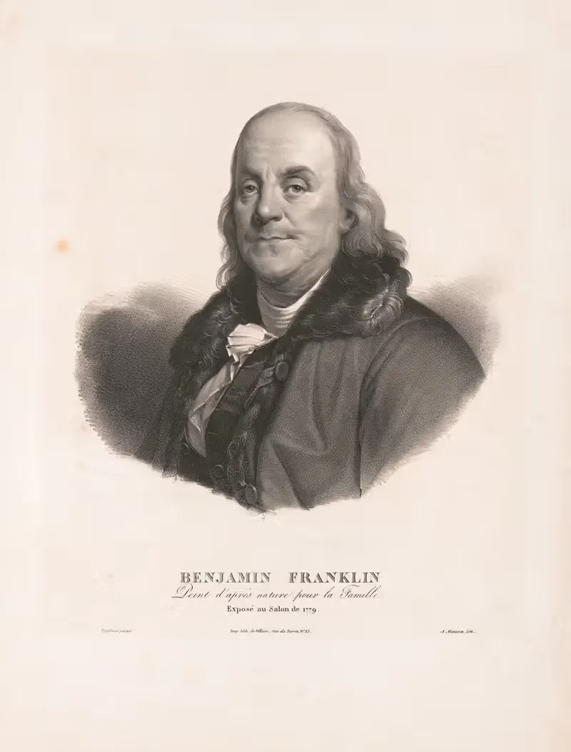 Бенджамин Франклин by Жозеф-Сифред Дюплесси, 1779 — digital art print download