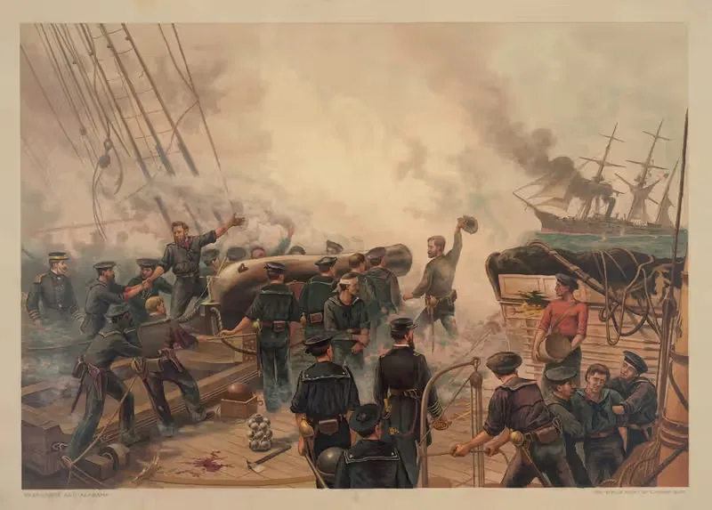 Кеарсарс и Алабама by Джулиан Оливер Дэвидсон, 1887 — digital art print download