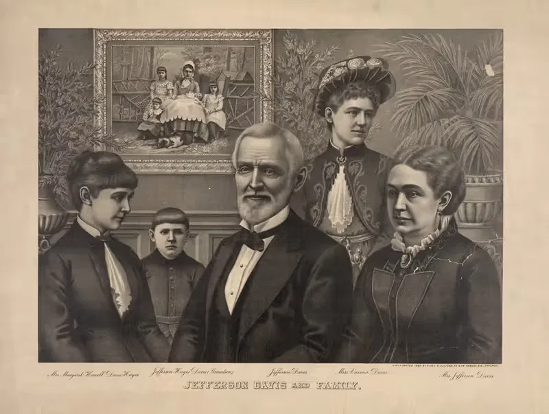 Jefferson Davis and family — Kurz & Allison