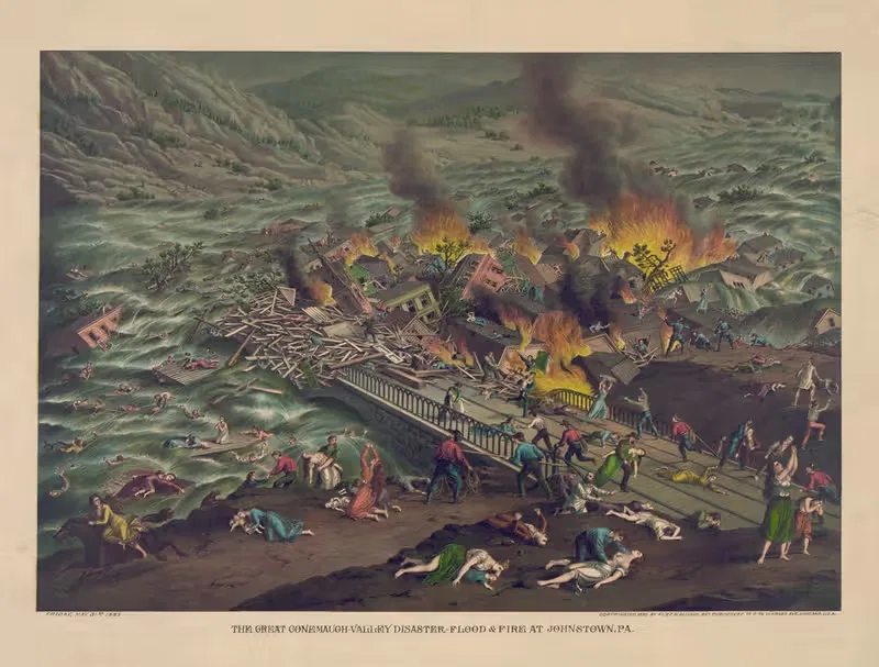 Великая катастрофа на Конемаух-Валли by Курц и Аллисон, 1892 — digital art print download