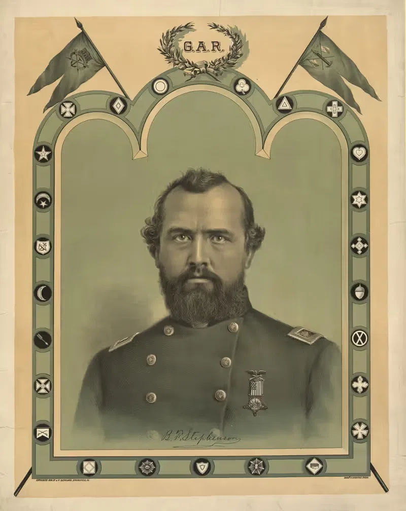 Dr. Benjamin F. Stephenson by Shober & Carqueville, 1884 — digital art print download