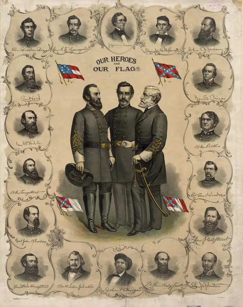 Наши герои и наш флаг by Саутерн Литограф Ко., 1896 — digital art print download