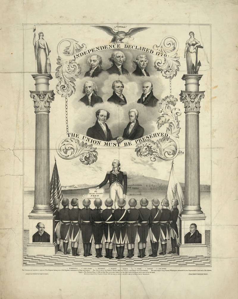 Independence declared 1776. The Union must be preserved by Thomas Moore, 1839 — digital art print download