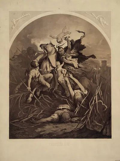 Приграничная жизнь by Виктор Нехлиг, 1875 — digital art print download