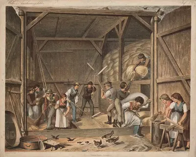 Threshing by A. Toller, 1875 — digital art print download