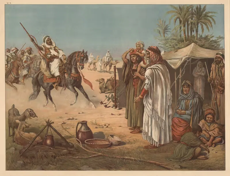Семья бедуинов by Адольф Леман, 1900 — digital art print download