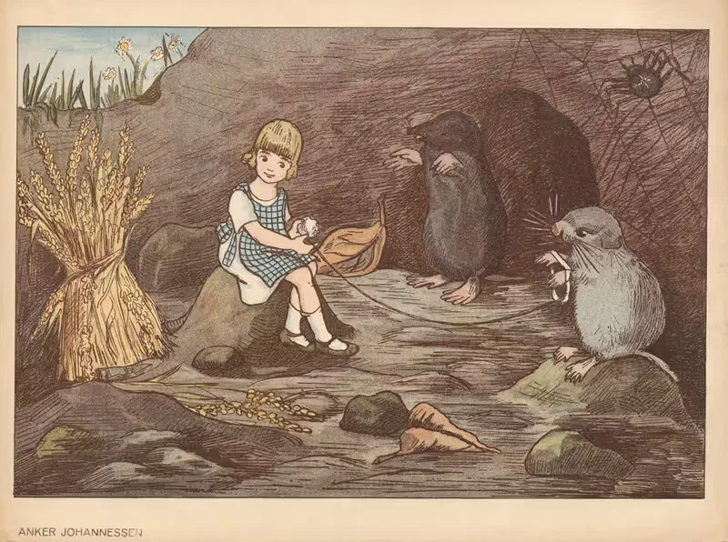 Thumbelina – At the field mouse's home — Anker Johannesens Forlag