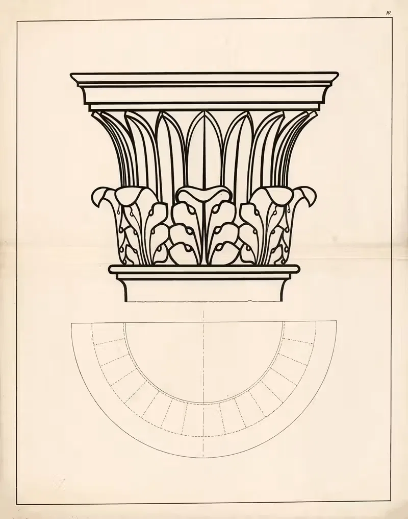 Corinthian capital by Anonymous, 1900 — digital art print download