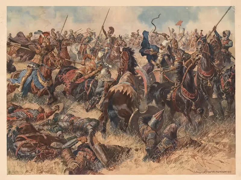 Александр и Дарий при Иссе by Антон Хоффман, 1920 — digital art print download