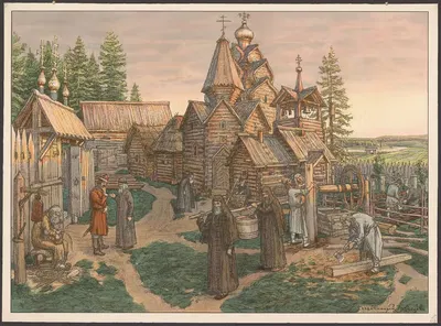 Monastery in Moscow by Apollinary Vasnetsov — digital art print download