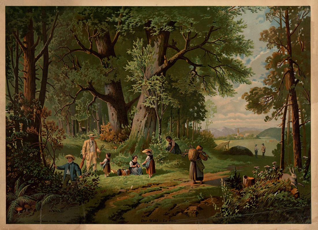 Лес by Бернхард Фрёлих, 1881 — digital art print download