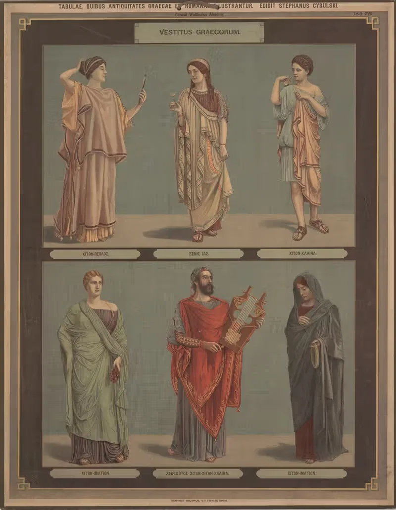 Греческие костюмы II by Бронислав Гембаржевский, 1906 — digital art print download