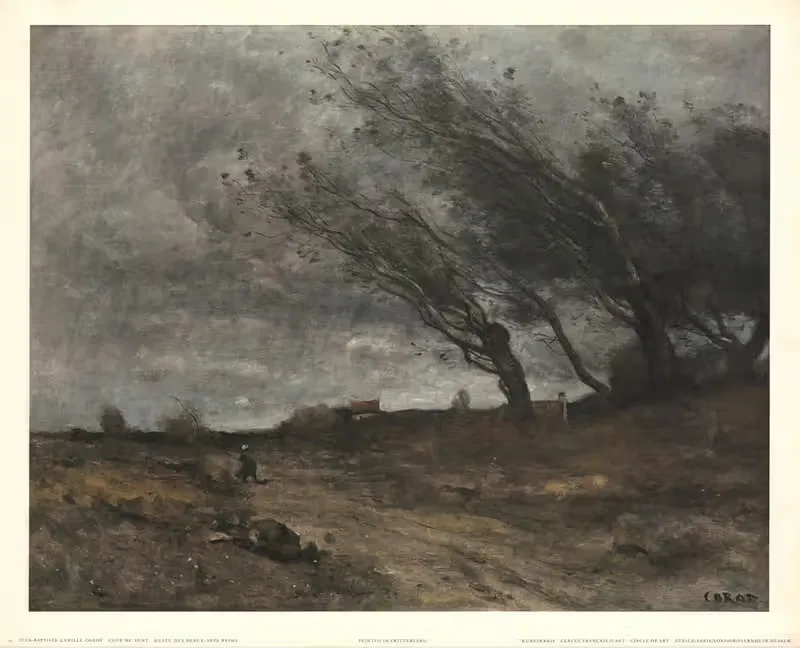 Jean-Baptiste Camille Corot. Coup de vent — Cercle Francais d'Art