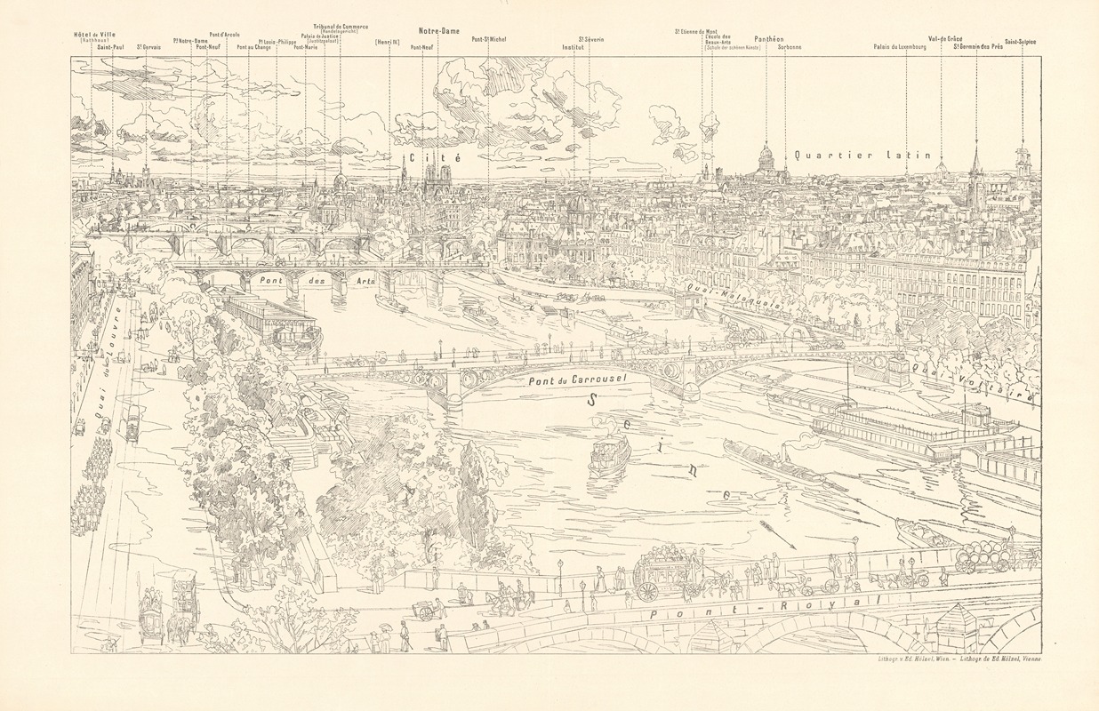 Paris by Ed Hölzel, 1900 — digital art print download