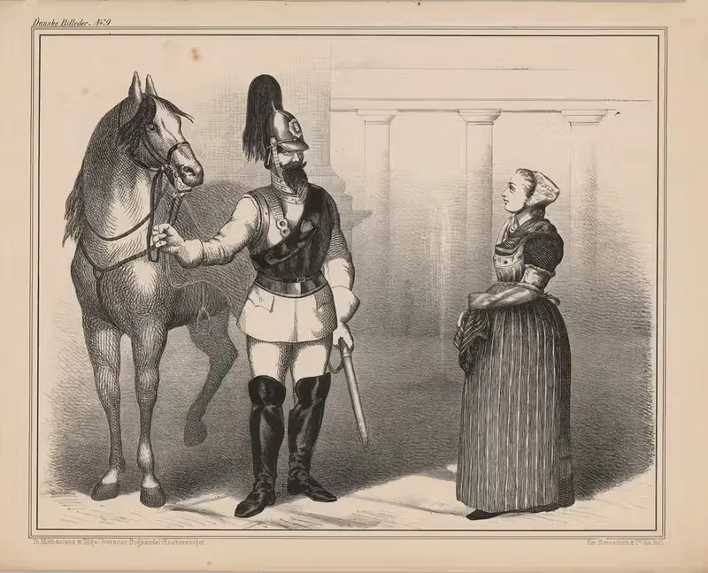 Дракон и его девушка by Эмиль Бэрентцен, 1863 — digital art print download
