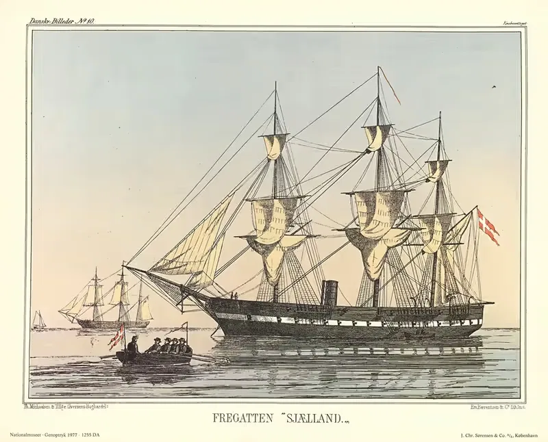 Фрегаты 'Сиелланд' by Эмиль Бэрентцен, 1863 — digital art print download