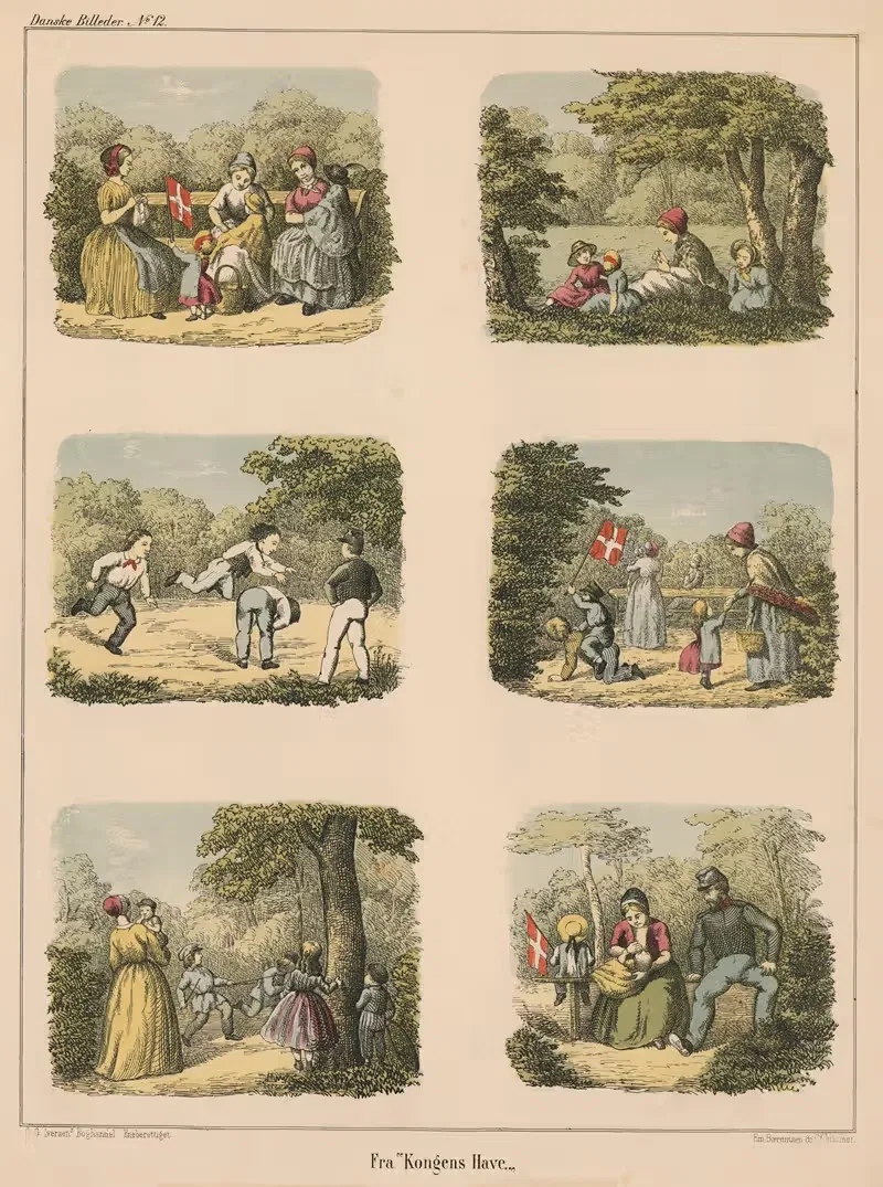 В королевском саду by Эмиль Бэрентцен, 1863 — digital art print download