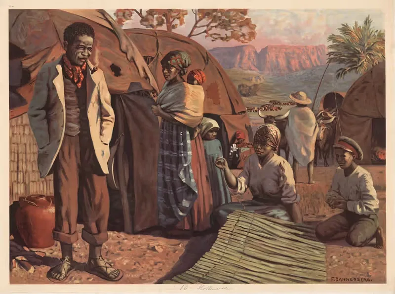 Хотентотская семья by Фриц Данненберг, 1900 — digital art print download