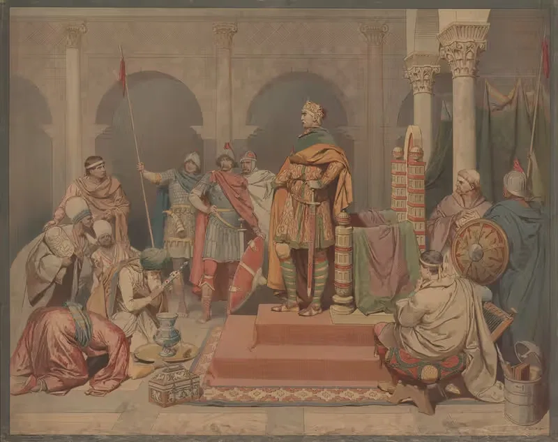 Charlemagne receives Moorish embassy — Franz Xaver Simm