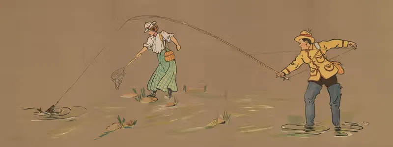 Рыбалка на форель by Джордж Маркендорф, 1910 — digital art print download