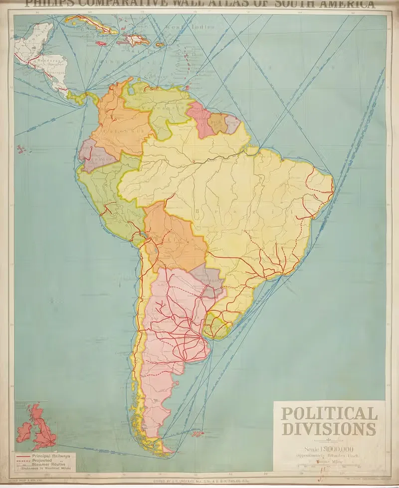 South America – Political Divisions — George Philip & Son