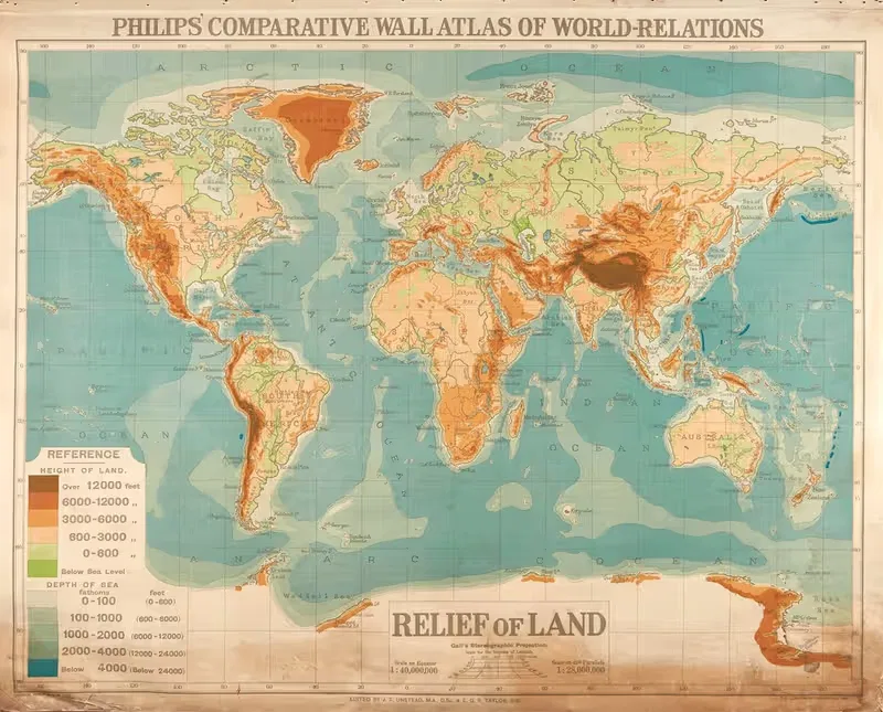World-Relations – Relief of Land — George Philip & Son