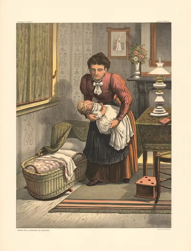 Мать с спящим ребенком by Х. Шипстра и В. Вальстра, 1910 — digital art print download
