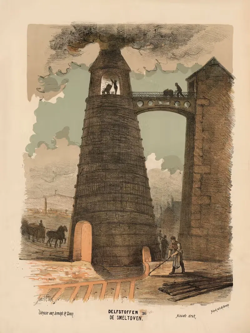 Де Смельтовен by Хендрик Ян ван Луммель, 1841 — digital art print download