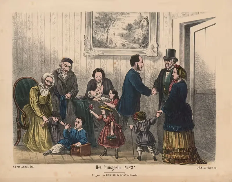 Семья № 23 by Хендрик Ян ван Луммель, 1841 — digital art print download