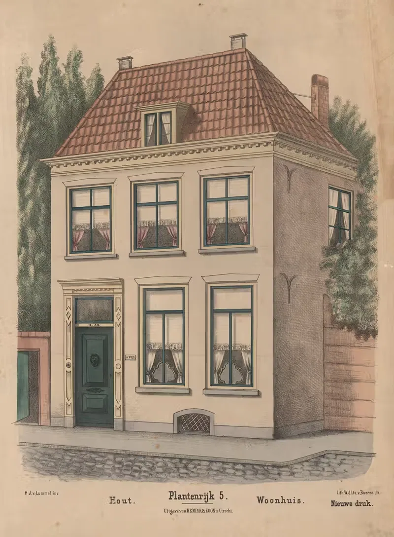 Hout, Woonhuis by Hendrik Jan van Lummel, 1841 — digital art print download