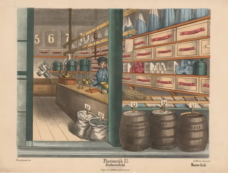 Продуктовый магазин by Хендрик Ян ван Луммель, 1841 — digital art print download