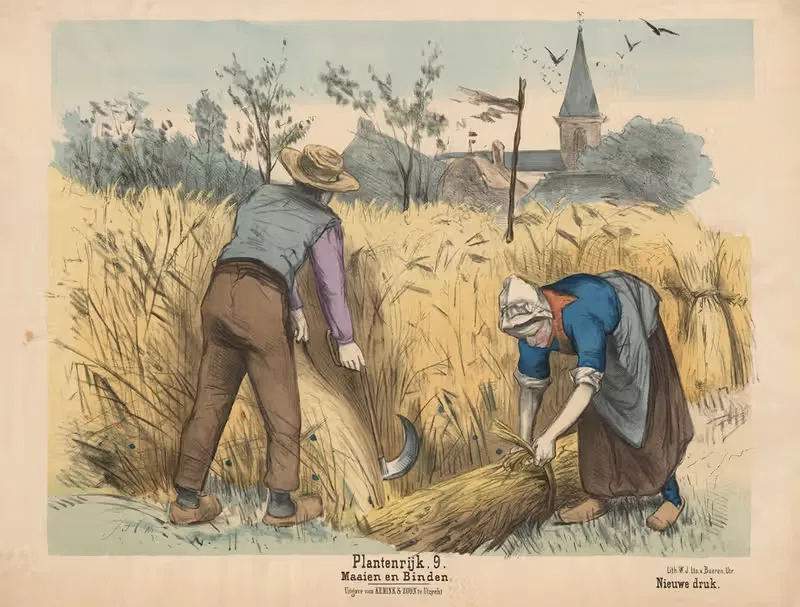 Уборка и связывание by Хендрик Ян ван Луммель, 1841 — digital art print download