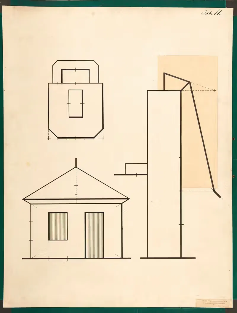Замок, дом, насос для фермерского двора by Генрих Янниче, 1900 — digital art print download