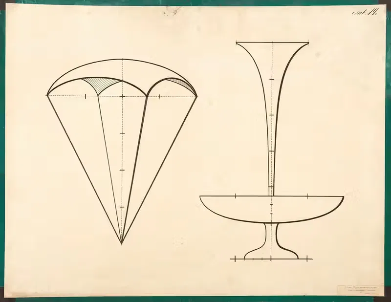 Парашют, блюдо с фонтаном. by Генрих Янниче, 1900 — digital art print download