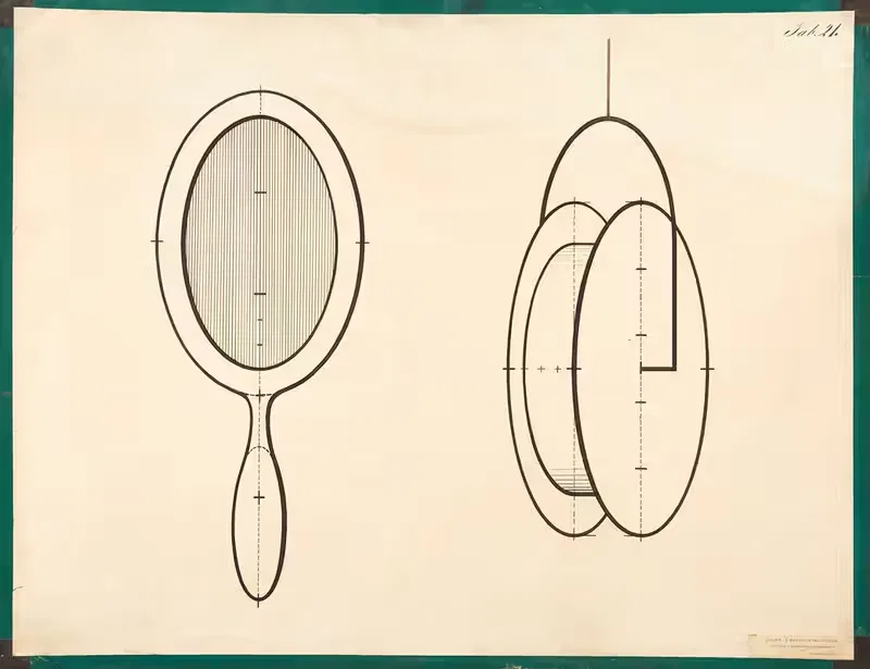 Зеркало, подвешенное на колесе. by Генрих Янниче, 1900 — digital art print download
